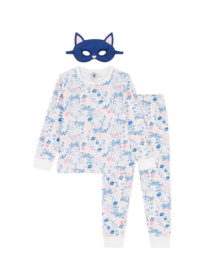 Petit Bateau Children's floral print cotton fancy dress pyjamas
